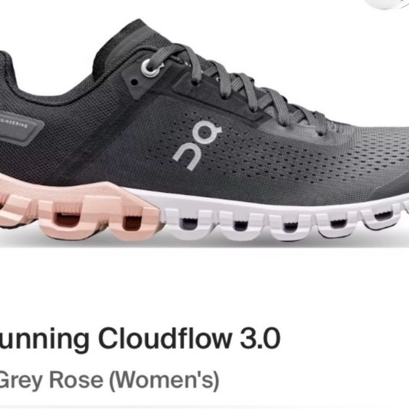 On Running Women's Cloudflow 3.0 in Gray and Pink 6.5 - Picture 1 of 7